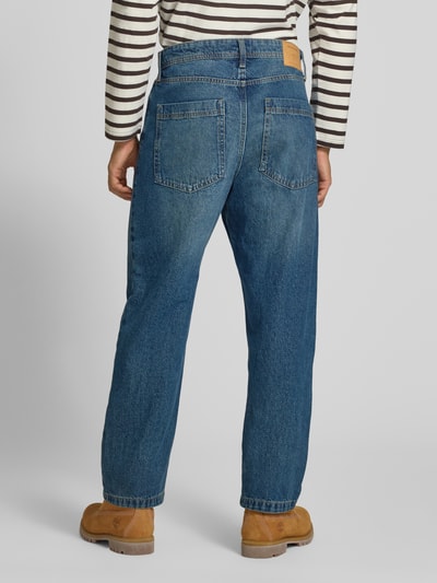 JACK & JONES Straight Fit Jeans aus reiner Baumwolle mit Gürtelschlaufen Jeansblau 5