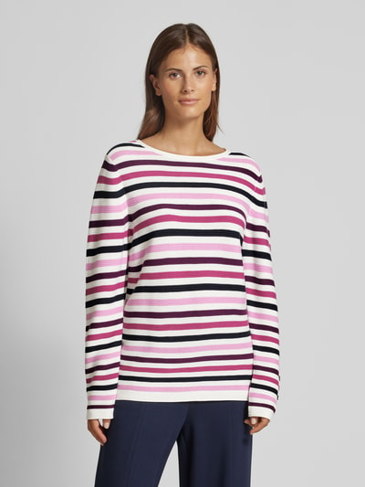 Tom Tailor Gebreide pullover met ronde hals Felroze - 4