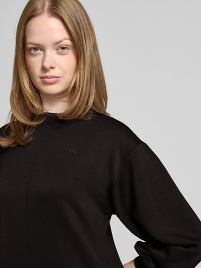 Scotch & Soda Knielange jurk met labeldetail Zwart - 3