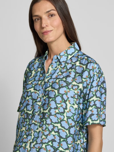 Jake*s Casual Regular fit blouse met 1/2-mouwen Hemelsblauw - 3