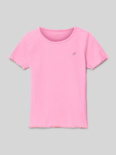 Tom Tailor T-Shirt mit Label-Stitching Pink 1
