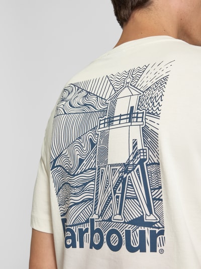 Barbour Regular Fit T-Shirt aus reiner Baumwolle Offwhite 3
