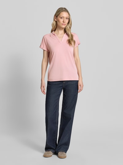 Christian Berg Woman Regular Fit Poloshirt aus Modal-Mix Altrosa 1