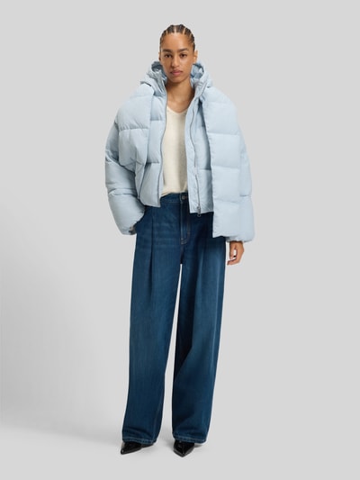 BOSS Orange Regular fit gewatteerd jack met afneembare sjaal en mouwen, model 'POLALA Lichtblauw - 1