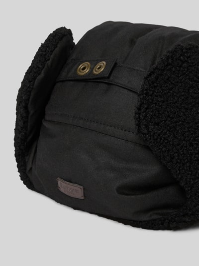 Barbour Trapper-muts van gewaxt katoen, model 'MORAR' Zwart - 3