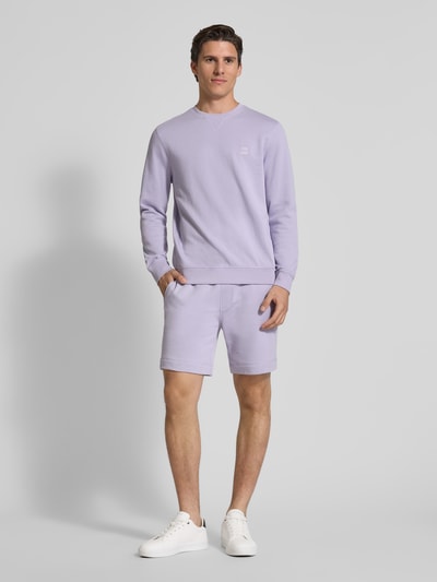 BOSS Orange Sweatshorts met steekzakken, model 'Sewalk' Lila - 1