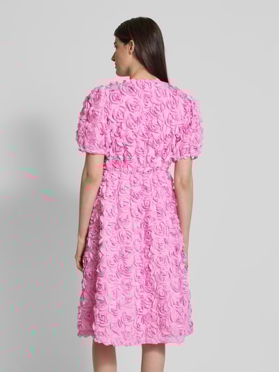 YAS Midi-jurk met structuurmotief, model 'ROSIVA' Lila - 5