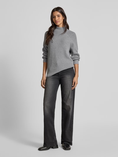 Tom Tailor Regular Fit Strickpullover aus Baumwoll-Mix mit Woll-Anteil Hellgrau 1