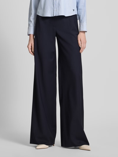 Max Mara Studio Szerokie spodnie o kroju oversized z czystej żywej wełny model ‘BERARD’ Granatowy 4