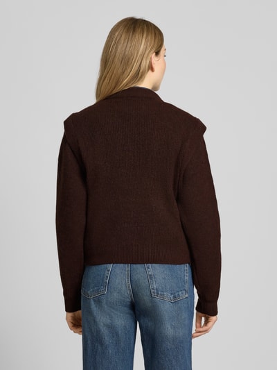 Scotch & Soda Gebreide pullover met ribboorden Chocoladebruin - 5