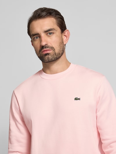 Lacoste Regular Fit Sweatshirt aus Baumwoll-Mix Rosa 3