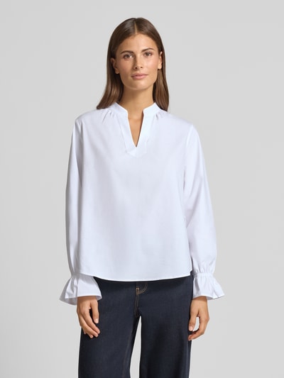 MORE & MORE Relaxed Fit Bluse mit Tunika-Ausschnitt Offwhite 4