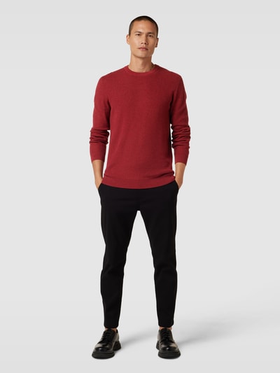 MCNEAL Gebreide pullover met ribboorden Kersenrood gemêleerd - 1