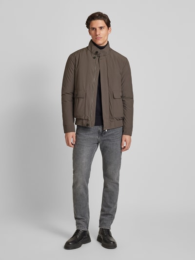 Scotch & Soda Jas met opstaande kraag Middenbruin - 1