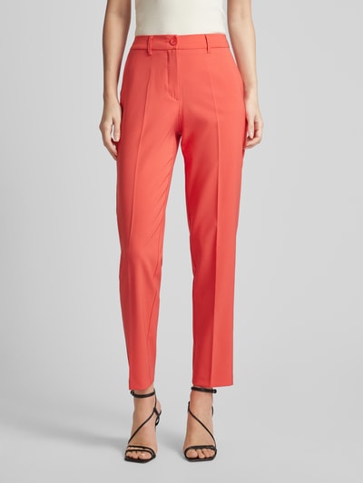 Betty Barclay Regular fit stoffen broek met persplooien Rood - 4