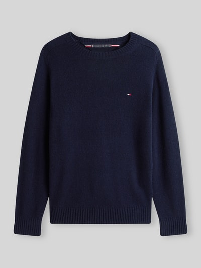 Tommy Hilfiger Regular Fit Pullover aus Lammwoll-Mix Marine 2