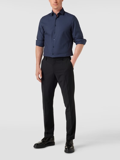 OLYMP Level Five Slim Fit Businesshemd mit Stretch-Anteil Marine 1