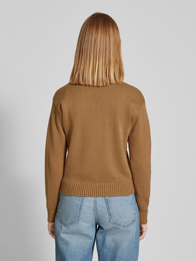 Lauren Ralph Lauren Gebreide pullover met motiefstitching, model 'RIEDNEE'' Camel - 5