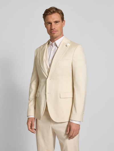 MCNEAL Slim Fit Weste mit Lyocell- und Leinen-Anteil Beige 4