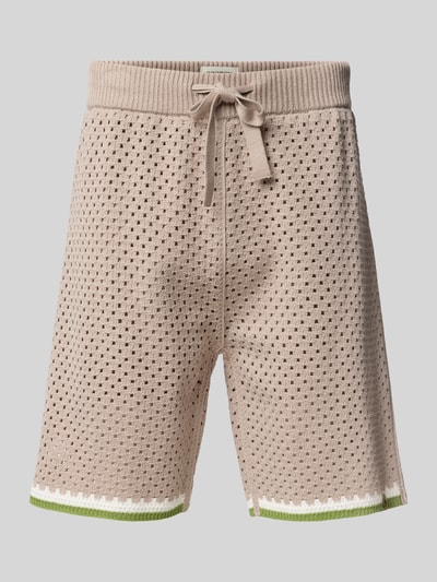 Scotch & Soda Regular Fit Shorts mit Lochmuster Hellgrau 1