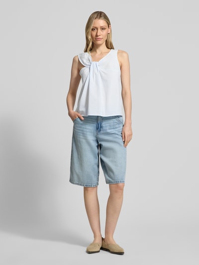 Selected Regular Fit Blusentop aus reiner Baumwolle Modell 'HANNAH' Hellblau 1