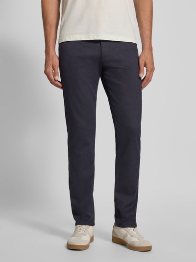 bugatti Regular fit broek met viscose, model 'Cordoba' Marineblauw - 4