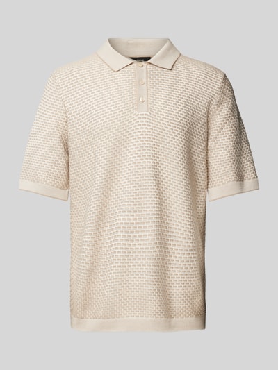 Cinque Regular Fit Poloshirt mit kurzer Knopfleiste Modell 'Flavius' Sand 2