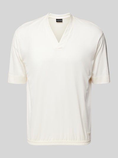 Emporio Armani T-Shirt mit Tunikakragen Offwhite 2