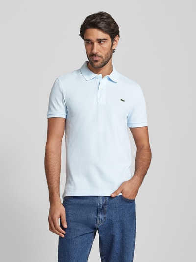 Lacoste Slim Fit Poloshirt mit Label-Patch Modell 'PIQUE' Hellblau 4