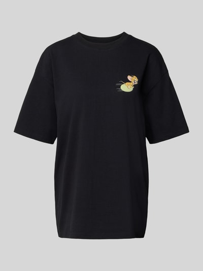 Review Oversized T-Shirt mit Motiv-Print Black 2