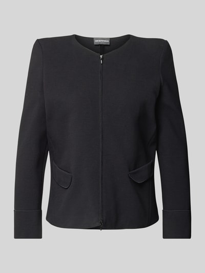 Emporio Armani Blazer mit Rundhalsausschnitt Black 2