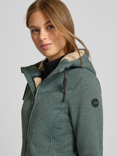 G.I.G.A. DX Kurtka z kapturem i podszewką z futerka Petrol melanż 3