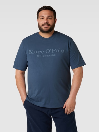 MARC O’POLO PLUS PLUS SIZE T-Shirt mit Label-Print Rauchblau 4