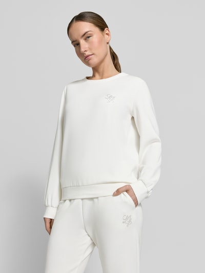 Liu Jo Sport Sweatpants mit elastischem Bund und Logo Offwhite 3