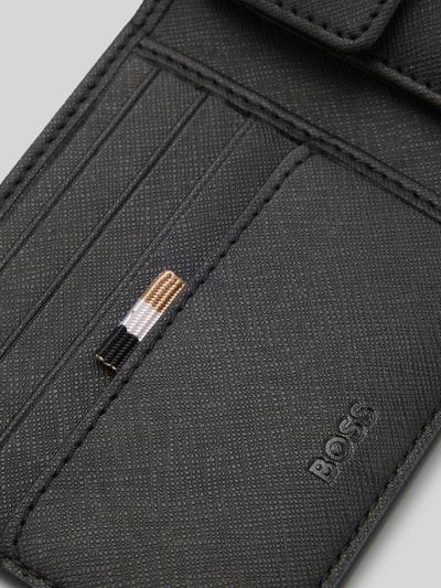 BOSS Portfel ze skóry bydlęcej model ‘ZAIR_4CC_COIN N’ Czarny 3