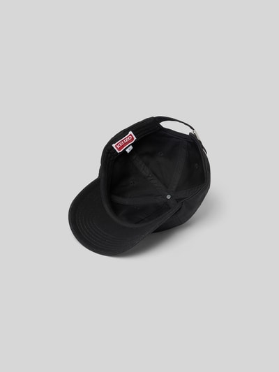 Produktfoto, Basecap aus reiner Baumwolle von Kenzo in Schwarz mit verstärktem Schirm, Label-Stitching, verstellbarem Riegel, Belüftungslöchern.