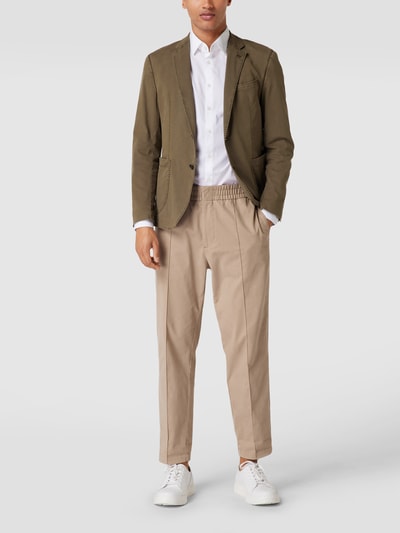 JOOP! Collection Slim fit colbert met twee knopen en stretch Olijfgroen - 1