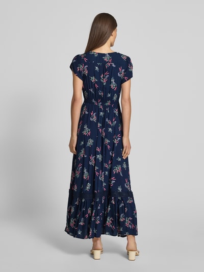Apricot Maxikleid aus Viskose mit Knopfleiste Marine 5