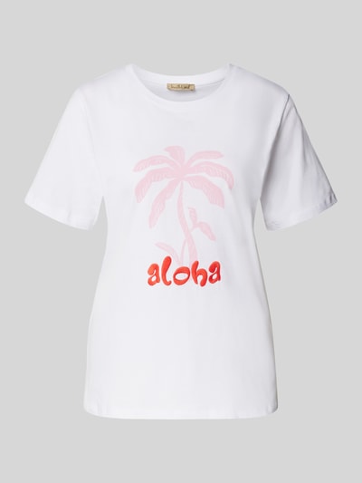 Smith and Soul T-shirt z wyhaftowanym motywem Biały 2