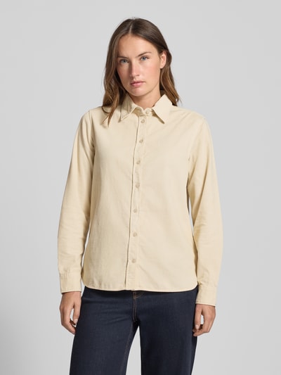 Gant Cordbluse mit Knopfleiste Ecru 4
