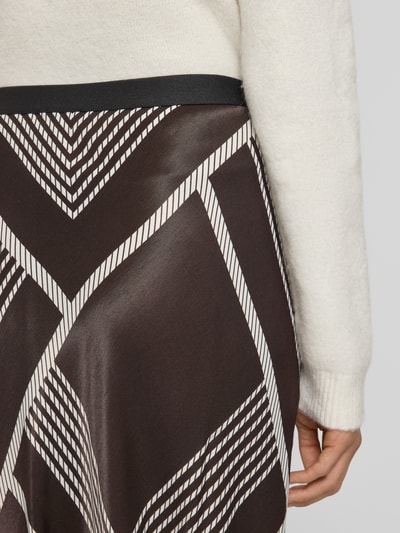 Someday Spódnica midi z czystej wiskozy model ‘Odini’ Ciemnobrązowy 3