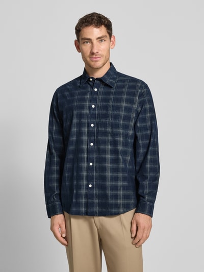 SELECTED HOMME Regular Fit Freizeithemd aus reiner Baumwolle Dunkelblau 4