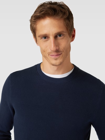 s.Oliver RED LABEL Strickpullover mit Strukturmuster Marine 3