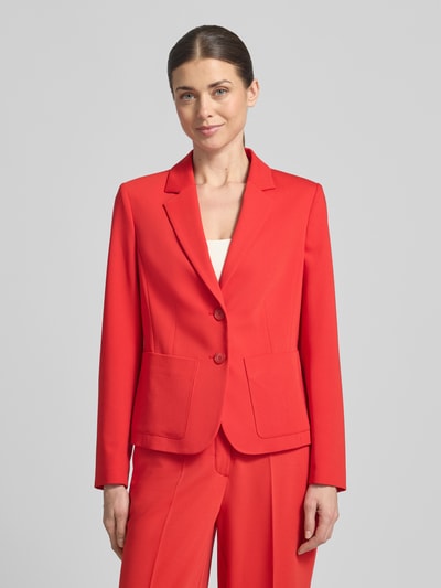 MORE & MORE Marynarka w kroju slim fit z kołnierzem z klapami Czerwony 4