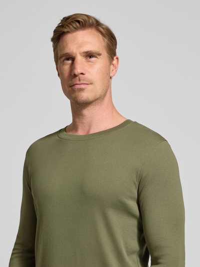 MCNEAL Lang shirt met ronde hals Olijfgroen - 3