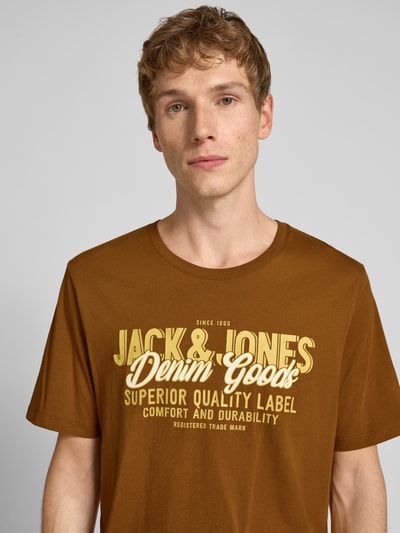 Jack & Jones T-shirt z nadrukiem z logo Beżowy 3