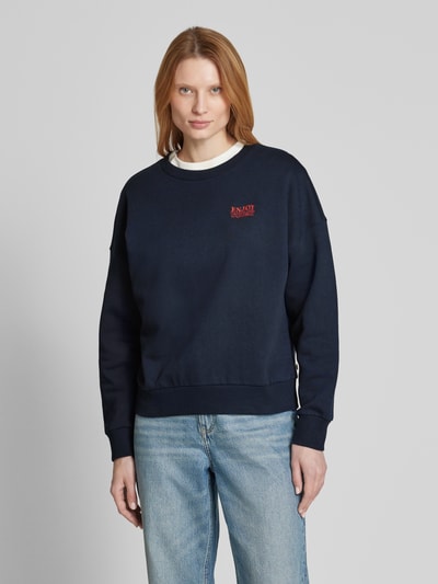 Tom Tailor Denim Regular Fit Sweatshirt aus reiner Baumwolle Dunkelblau 4