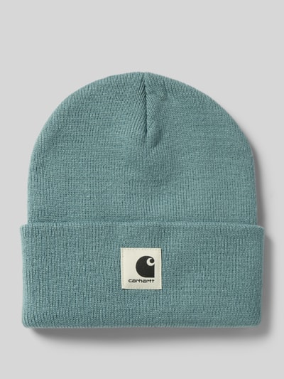 Carhartt Work In Progress Beanie met labelpatch, model 'Ashley' IJsblauw - 1