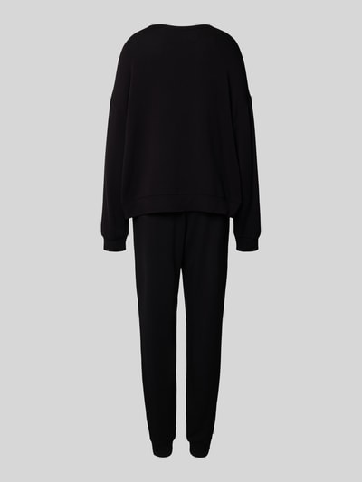 Guess Oversized Pyjama mit Label-Detail Black 3