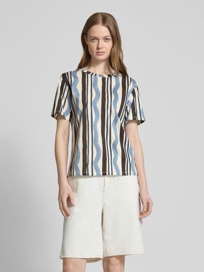 Weekend Max Mara T-shirt z okrągłym dekoltem model ‘CADINE’ Jasnoniebieski 4